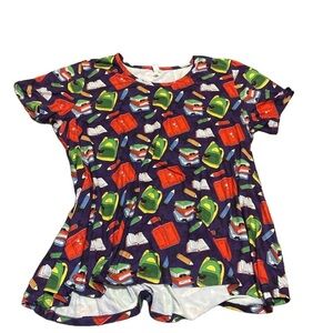 Ambrie Mickey Mouse Back To School Teacher Tshirt Tunic Dress 4XL